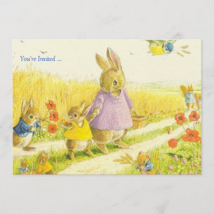 Convite da Festa de Páscoa dos Coelhinhos
