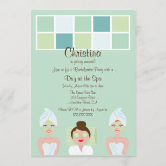 Convite da festa de solteira do dia dos termas