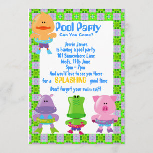 CONVITE DA FESTA NA PISCINA