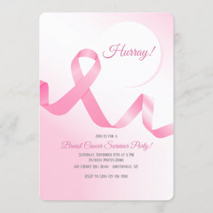 Convite da fita de câncer de mama