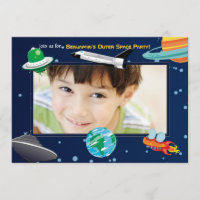 Convite da foto da aventura do espaço