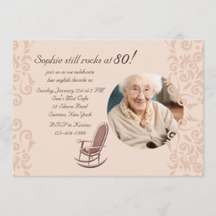 Convite da foto da cadeira de balanço