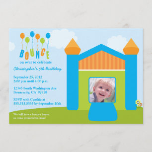 Convite da foto da festa de aniversário da casa do