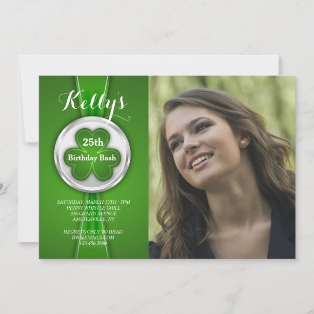 Convite da foto da fita do dia de St Patrick (Frente)