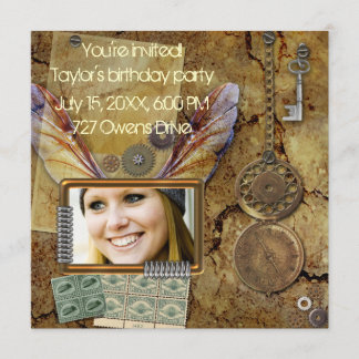 Convite da foto de Steampunk