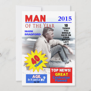 Convite da FOTO do aniversário de 40 anos - capa