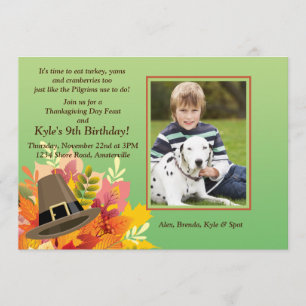 Convite da foto do aniversário do chapéu do