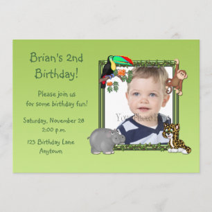 Convite da foto do aniversário dos animais do