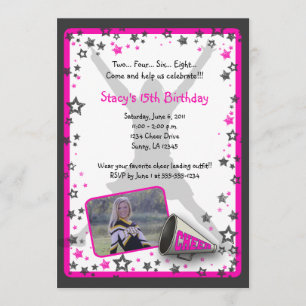 Convite da foto do cheerleader