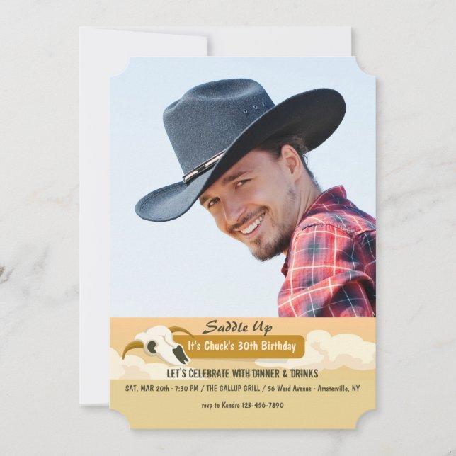 Convite da foto do crânio da vaca (Frente)