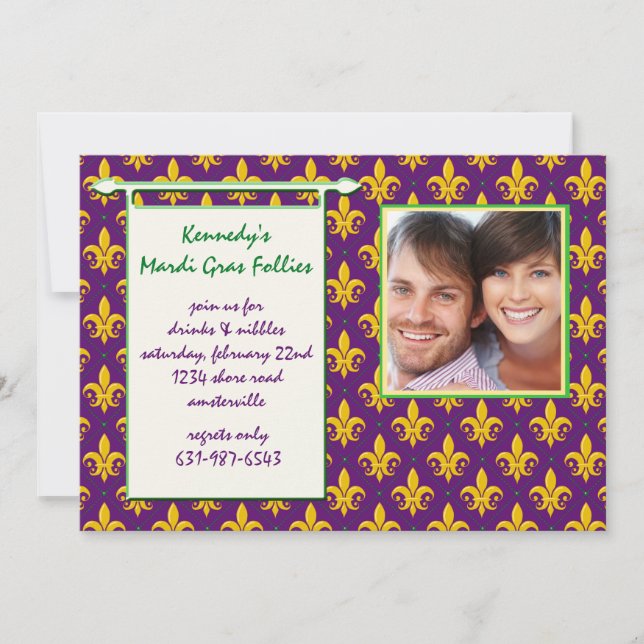 Convite da foto dos insensatez do carnaval (Frente)