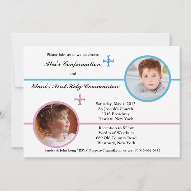 Convite da foto dos irmãos dois (Frente)