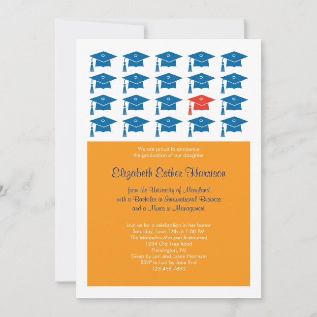 Convite da graduação do boné (Frente)