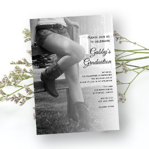 Convite da graduação do partido do celeiro da