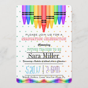 Convite da graduação do professor do arco-íris de