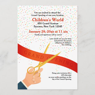 Convite da grande inauguração