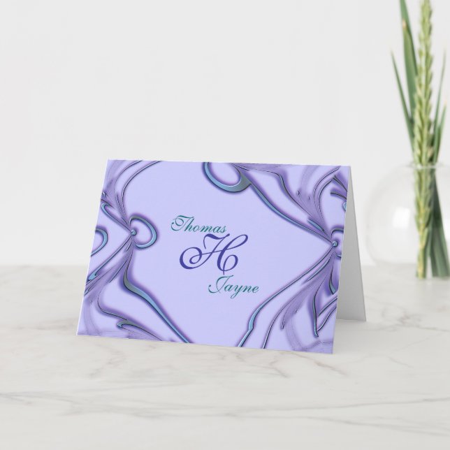 Convite da mistura da lavanda do casamento alguma (Frente)