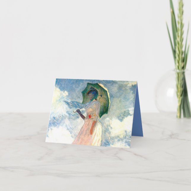 Convite da Mulher de Monet com Guarda-Chuva Virada (Frente)