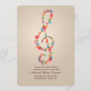 Convite da nota da música