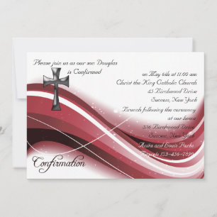 Convite da onda da confirmação