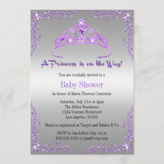 Convite da princesa chá de fraldas