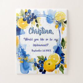convite da quebra-cabeça bridesmaid