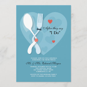Convite da refeição matinal do casamento do cargo
