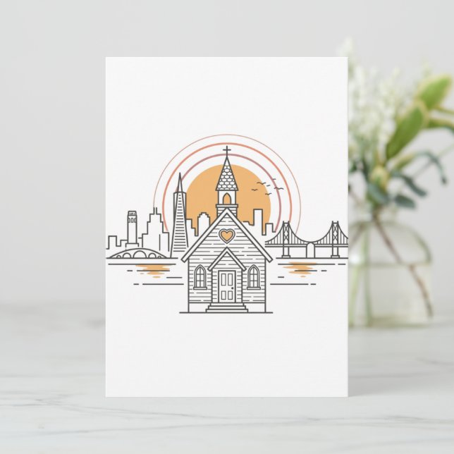 Convite da Silhueta de São Francisco (Em pé/Frente)