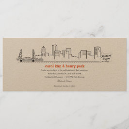 Convite da skyline da cidade de Portland
