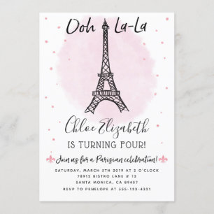 Convite da Torre Eiffel de Paris para qualquer eve