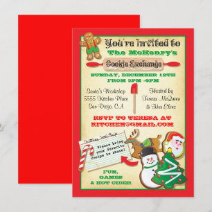 Convite da troca da troca do biscoito