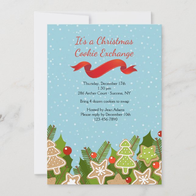 Convite da troca dos biscoitos do feriado (Frente)