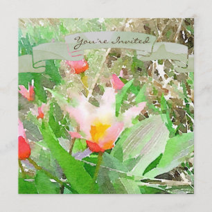 Convite da tulipa de Kaufmanniana do prazer do