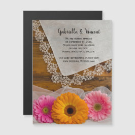 Convite Daisy Trio e Lace Country Casamento Salvem a Data