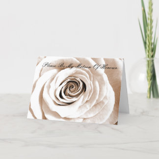 Convite Dama de honra branca nupcial