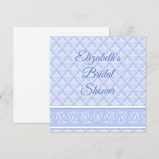 Convite - Damasco Azul Wedgewood (Frente/Verso)