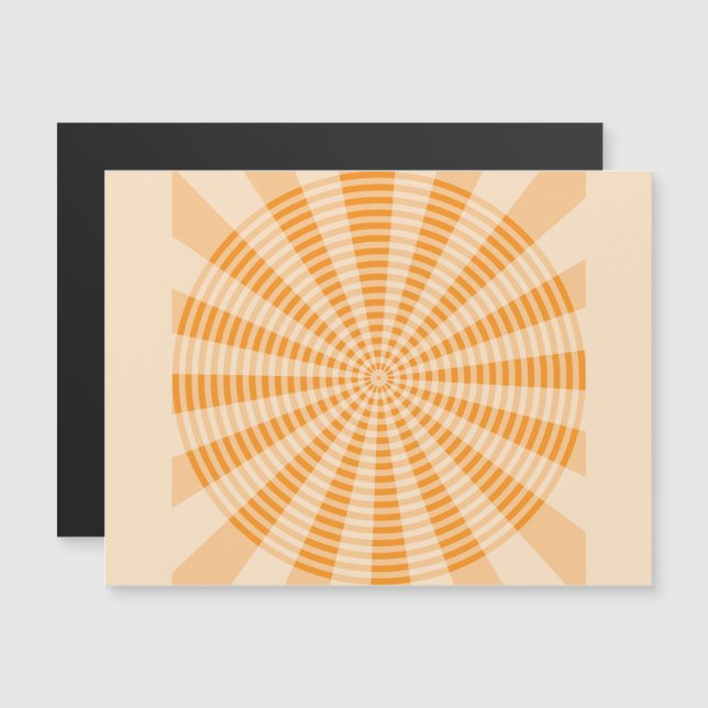 Convite Dandelion, Espiral Laranja, Arte Abstrata Boho (Frente/Verso)
