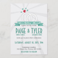 Convite das alianças de casamento