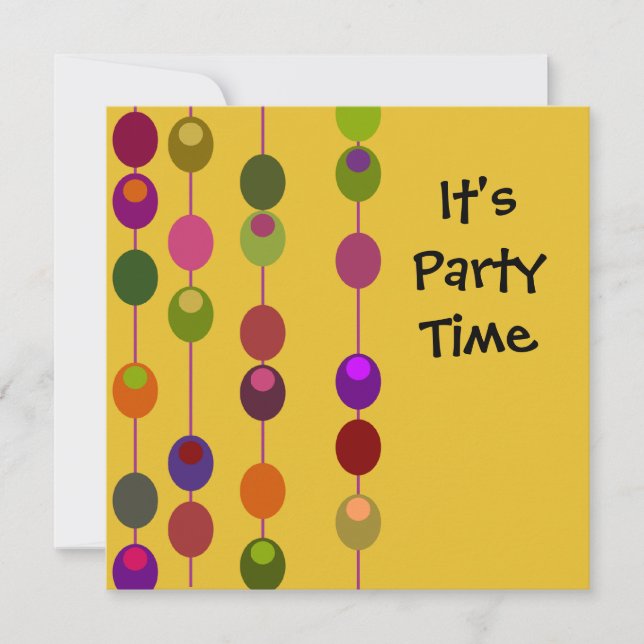 Convite das azeitonas do cocktail (Frente)