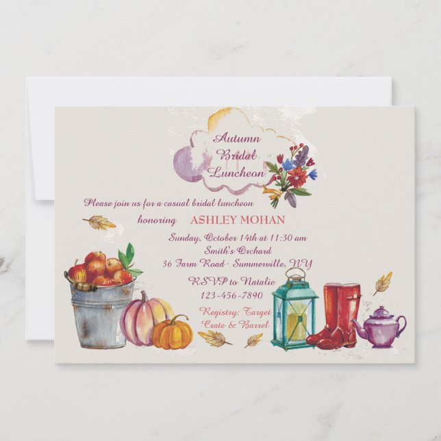 Convite das imagens do outono (Frente)