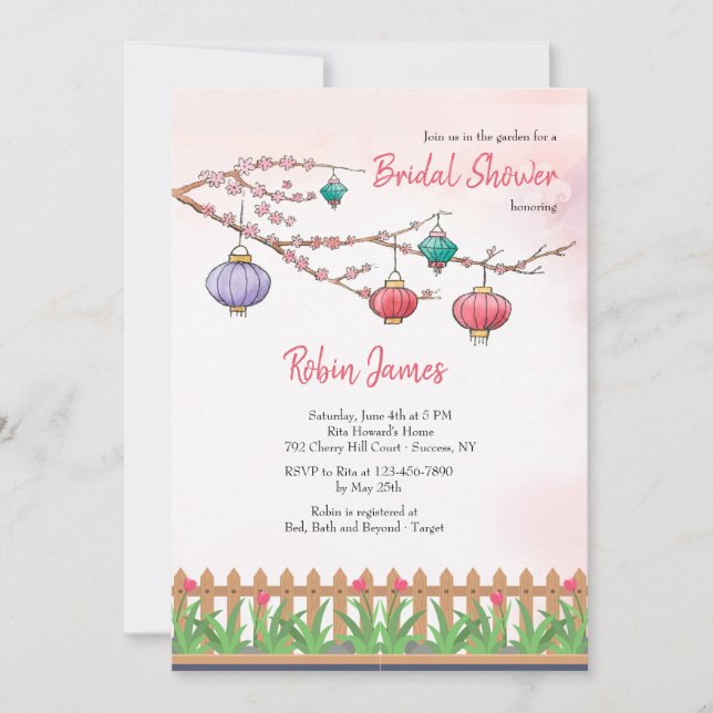 Convite das lanternas de papel (Frente)