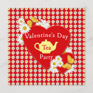 Convite das margaridas do tea party dos namorados