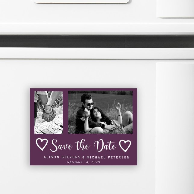 Convite Data de salvamento da foto de casamento do guião c (Criador carregado)