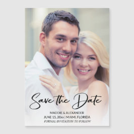 Convite Data de Salvamento da Foto do Noivado Manuscrito M