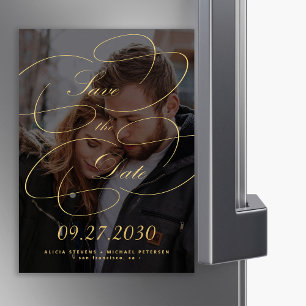 Convite Data de salvamento do casamento da fotografia de u