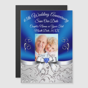 Convite Datas de Aniversário de Casamento de 65 Anos Magné