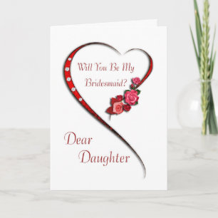 Convite Daughter, Swirling heart Bridesmaid invite