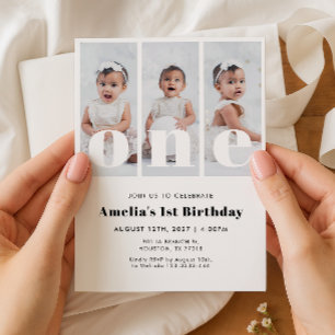 Convite de 1º Aniversário com Foto