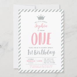 Convite de 1º Aniversário da Princesa Coroa de Pra