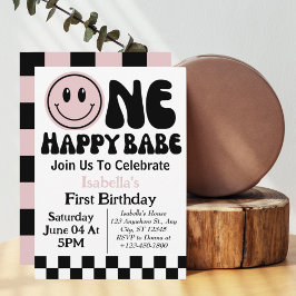 Convite de 1º Aniversário de Uma Bela Bebê Menina
